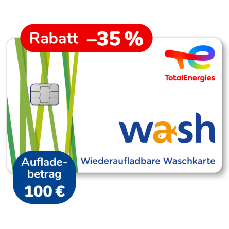 Waschkarte von TotalEnergies – 100 € Guthaben