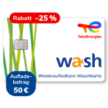 Waschkarte von TotalEnergies – 50 € Guthaben